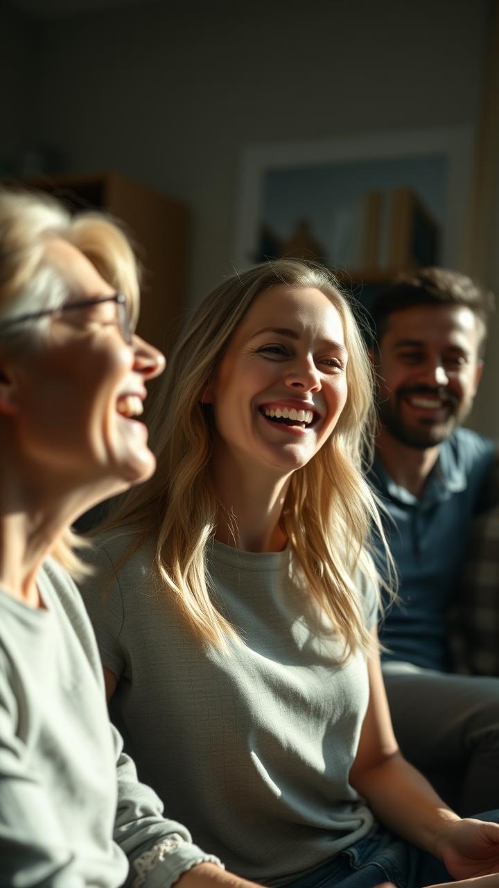Woman breathing deeply