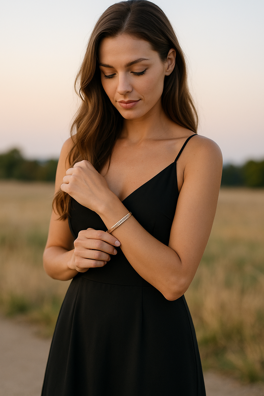 InnerHer bracelet styling with casual outfit